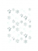 Ukras 6 STRING DECORATIONS SNOWFLAKE 213cm